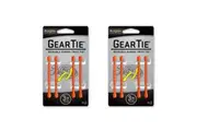 8pc Nite Ize 3in Rubber Gear Tie Blaze Reusable Wire Twist Organiser Orange