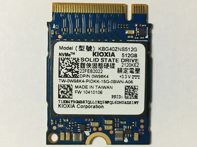 KIOXIA KBG40ZNS512G 512GB SSD NVMe M.2 2230 PCIe 3.0 x 4 FOR Steam Deck Laptop