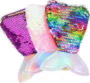 [COLLBATH] Portable Kids Crossbody Purse Small Purse Sequins Mermaid Bag for Girls