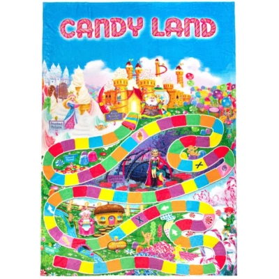 Hasbro Candy Land Gameing Throw Blanket Standard 60 x 90 in Multicolor Cozy BED5