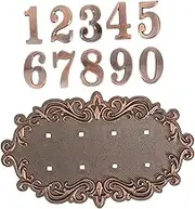 QUMIIRITY 1Set Vintage Address Sign Durable House Number Plaque for Front Door Reflective Mailbox Numbers Weather Resistant Material for Outdoor Use