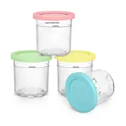 Ninja Creami Replacement Pints and Lids for NC300, NC301 vs NC299amz Series (4 Pack) As shown