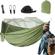 Net Hammock - Lightweight Hammock Net Camping Portable - Breathable Lightweight Waterproof Compact Camping Accessories for Backyard Hiking Outdoor Outside Travel Survival Backpacking