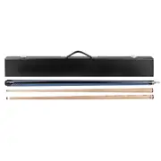 Hybrid 3 Piece Pool Snooker Billiard Cue Sand Case 2 x Shaft 12.5mm and 9.5mm BLUE
