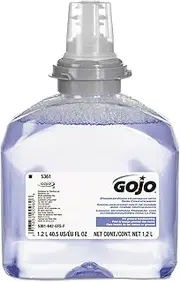 GOJO 536102 TFX Luxury Foam Hand Wash, Fresh Scent, Dispenser, 1200mL, 2/Carton