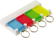 Key Tag Rack with 4 Tags, Multi Color (60540)