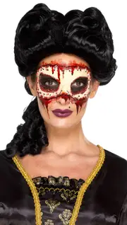 Masquerade Face Off Zombie Mask Halloween Prosthetic