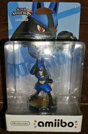 Super Smash Bros Amiibo Lucario Pokemon Mario Switch Wii U 3DS First Print 1st