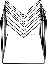 SWOOMEY Wrought Iron Desktop Organizer Shelf Durable Magazine Display Rack for Home and Office Storage Stylish Bookcase with Elegant Design for Records Books and More