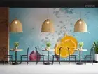 3D Water Orange Wallpaper Wall Mural Removable Self-adhesive 133
