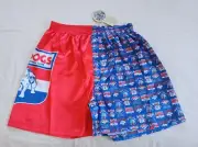 Western Bulldogs AFL FC2047 S22 Mens Retro Logo Printed Satin Boxer Shorts New