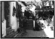 Courtyard In An Old Adobe Near The Hotel Raymond In Pasadena July - Old Photo