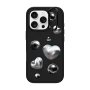 iPhone 16 Pro Impact Ring Stand Case MagSafe Compatible Chrome Love