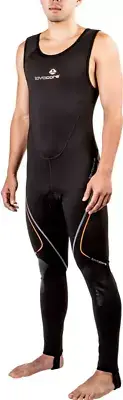 LAVACORE Mens XS SLEEVELESS FULL WET SUIT Scuba Diving Surf Black SPF 50 Bib NWT