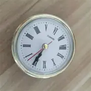 Premium Quartz Clock Movement Insert with Gold Trim and Roman Numerals