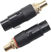KK MA-ZA 3pin XLR Female to RCA Female Adapter, XLR to RCA Converter Gender Changer Audio Coupler Connector. MA-ZA (2 Pack)
