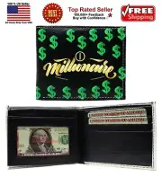 I am a Millionaire $$$ Leather Bi-Fold Bifold Wallet