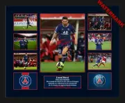 LIONEL MESSI LA PULGA PSG LIMITED EDITION OF 100 ONLY SIGNED FRAMED MEMORABILIA