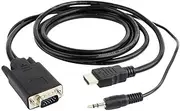 Cable HDMI-VGA +3.5mm/1.8m A-HDMI-VGA-03-6 Gembird