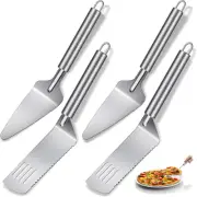 4 Pieces Pie Server Set Stainless Steel Pie Spatula Serrated Cake Cutter with Co