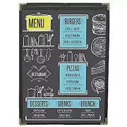 MENU COVERS 25 BLACK SINGLE PANEL 2-VIEW 11X17 DOUBLE-STITCHED LEATHERETTE