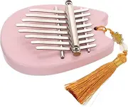 Abaodam Mini Kalimba Thumb Piano for Beginners Cute Pink Acrylic Finger Harp Instrument Portable Design Durable Construction Music for Adults