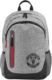 FOCO Officially Licensed Manchester United FC Grey Mono Football Backpack, Grey, One Size