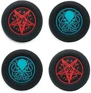 Soft Rubber Silicone Printing Thumb Grip Cover x 4 for PS5, PS4, Xbox Series X/S, Xbox One, Switch PRO Controller(Unspeakable Pack)