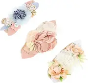 ERINGOGO 3pcs Newborn Floral Headband Elastic Headdress for Boy Girl Stylish Flower Hairbands for Photography for Moms