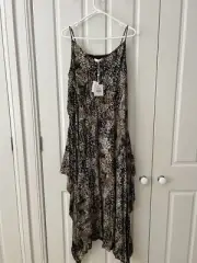 Sass & Bide Vintage Mix Dress Animal Print Size 14 NEW with Tags