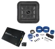 KICKER 46L7T122 12" 1200w L7T Subwoofer Solo-Baric Sub+Mono Amplifier+Amp Kit