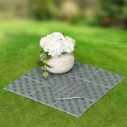 Set of 10 Interlocking GRAY Tiles Indoor Outdoor Path Patio Walkway Pathway DIY
