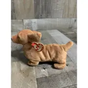 TY Beanie Baby Weenie Dachshund Dog Plush Retired w/ Tag 7.5