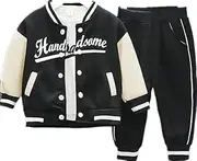 [WIAINIBIBI] Autumn long sleeved jacket three piece set, baby spring outfit, trendy baseball suit set, children's clothing
