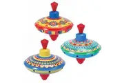 Schylling Mini Tin Tops 5.5cm Sensory Fidget Spinning Kids Toy Assorted 3y+