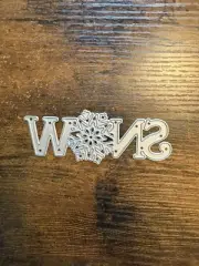 Snow Word Metal Cutting Die Card Scrapbook Journal Snowflake #4832 Tonya