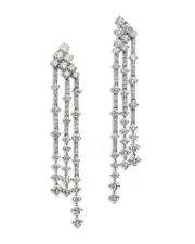 Bloomingdale's Fine Collection Diamond Chain Drop Earrings in 14K White Gold, 5.32 ct. t. w.