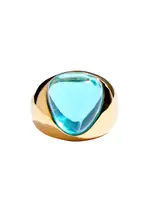 Kenneth Jay Lane Crystal-embellished Ring - Aqua ONE SIZE