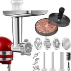 Metal Food Grinder Attachment for Kitchenaid Stand Mixers, Meat Grinder Attachm