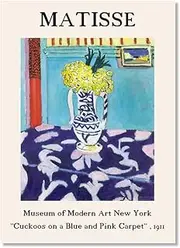 KUBAPIG Henri Matisse Wall Art Abstract Colorful Matisse Canvas Poster Vintage Aesthetic Prints Exhibition Posters Home Office Bedroom Decor (SKU4,11 x14inch=(28 x 35 cm),Unframed)