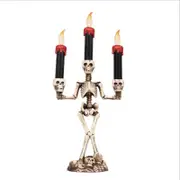 Halloween Skeleton Ghost Flameless Electronic Candles Light Decorative Prop red