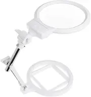 LED Magnifying Lamp with Stand Dual LED Lights Magnification for Sewing Reading Beauty Treatments Portable and Foldable Design