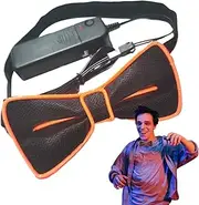 [Zetqhuu] Light Up LED Bow Tie | Cool Flash Costume,Funny LED Neon Bowtie, Neon Costume Accessories for Halloween, Music Festival