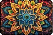 Bohemian Flowers Print Floor Mat for Versatile Indoor and Outdoor Use - 16 X 24 Inches