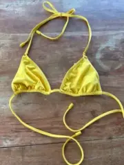 NEW Gorgeous Zimmermann Separates Sculpt Mini Tri Bikini Top Size 0 Mango