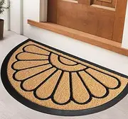 ubdyo Front Door Mat - Low Pile Front Door Mat Outside Entrance - Muddy Dirt Trapping Welcome Matt Outdoor - Rubber Backing Anti Slip Indoor Doormat Entrance, 30" x 17", Bright Yellow