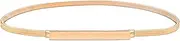 [Xolixorium] Women's Tight Metal Belt, Elastic Chain Waistband Adjustable Thin Waist Belt for Dresses