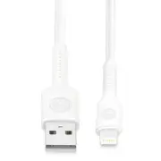 Bonelk 2m Long-Life Easy Grip USB-A to Lightning Cable (White)