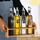 Oil Bottle Rack Spice Jar Stand Condiment Shelf Seasoning Can Storage Rack