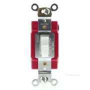 Cooper Arrow Hart White Industrial 3-Way Toggle Light Switch 20A AH1223W Box